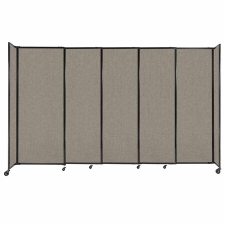 Versare StraightWall Sliding Portable Partition 11'3" x 6'10" Warm Pebble Fabric 1448599
